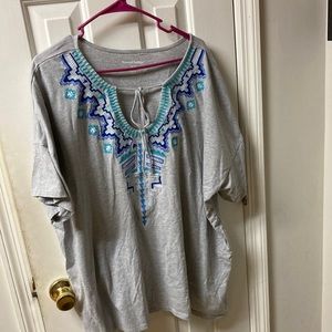2x-3x Aztecc Design Top